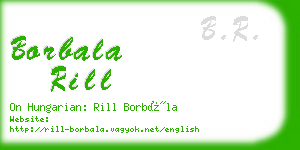 borbala rill business card